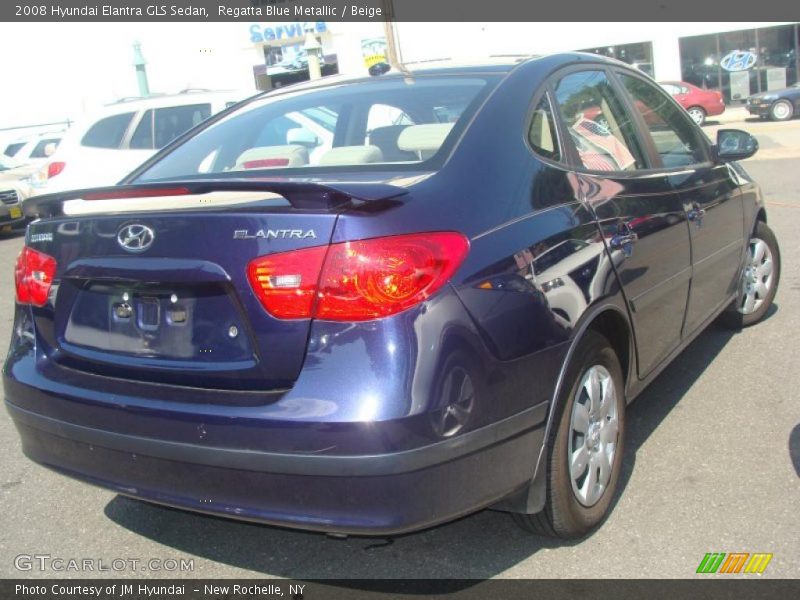 Regatta Blue Metallic / Beige 2008 Hyundai Elantra GLS Sedan