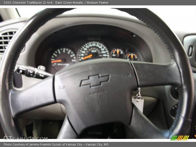 Dark Green Metallic / Medium Pewter 2003 Chevrolet TrailBlazer LS 4x4