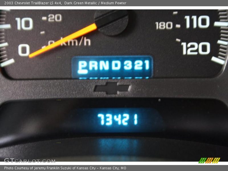 Dark Green Metallic / Medium Pewter 2003 Chevrolet TrailBlazer LS 4x4