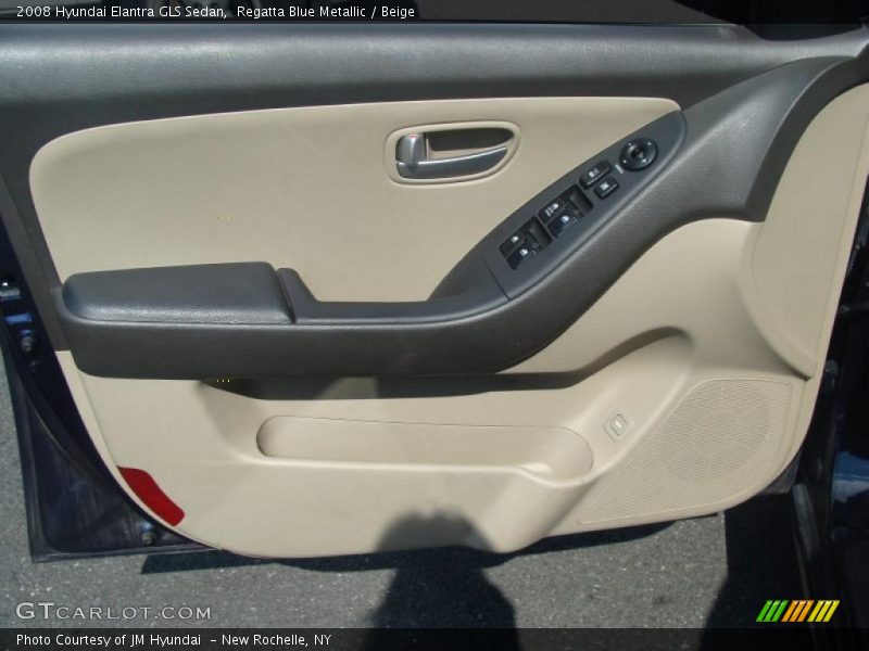 Regatta Blue Metallic / Beige 2008 Hyundai Elantra GLS Sedan