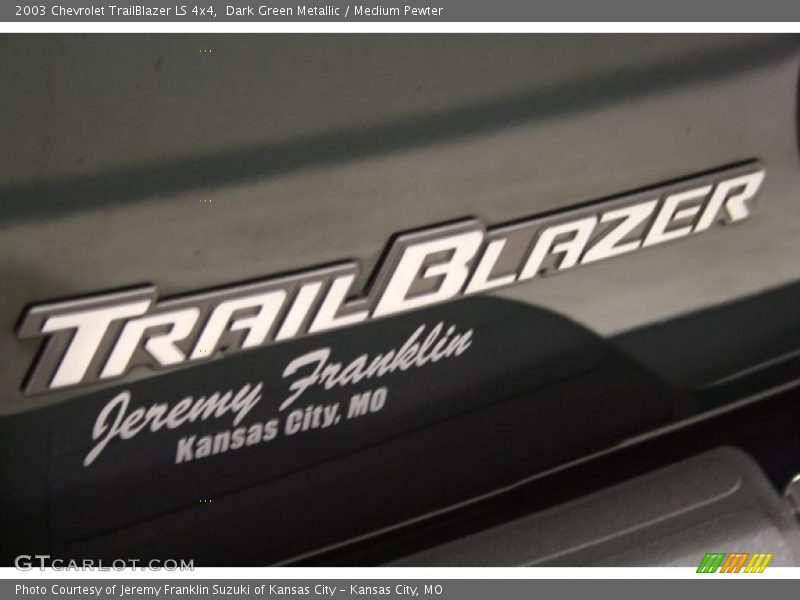 Dark Green Metallic / Medium Pewter 2003 Chevrolet TrailBlazer LS 4x4
