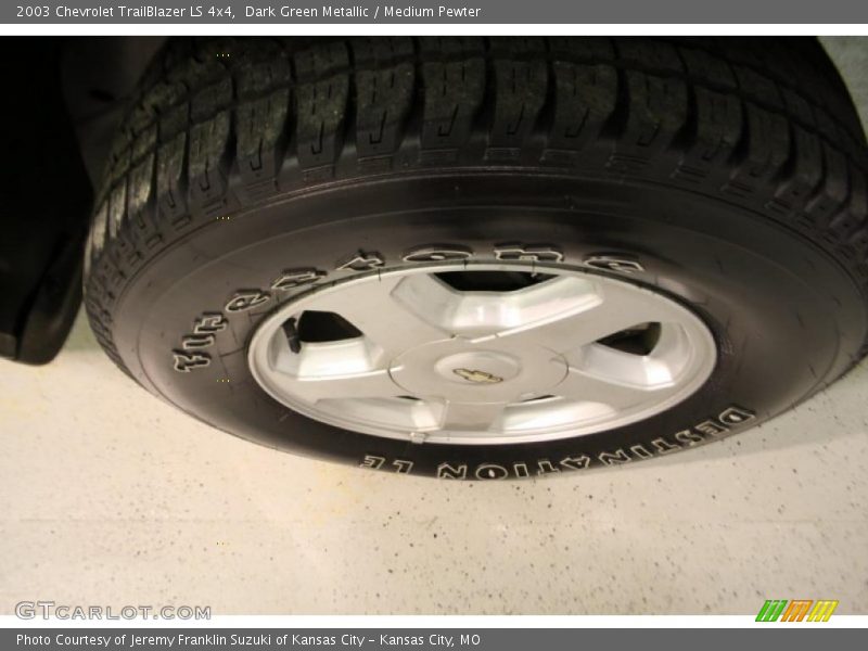 Dark Green Metallic / Medium Pewter 2003 Chevrolet TrailBlazer LS 4x4