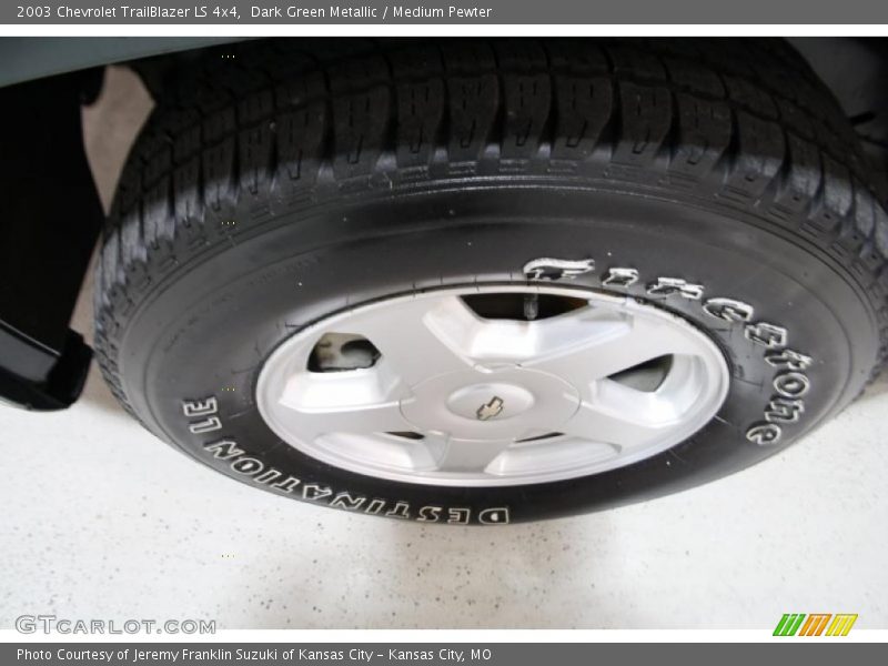 Dark Green Metallic / Medium Pewter 2003 Chevrolet TrailBlazer LS 4x4