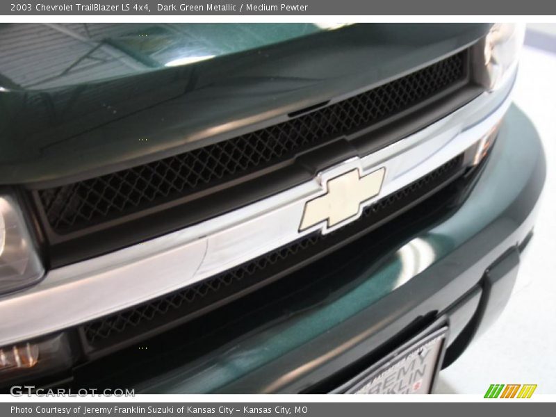 Dark Green Metallic / Medium Pewter 2003 Chevrolet TrailBlazer LS 4x4