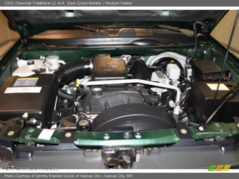 Dark Green Metallic / Medium Pewter 2003 Chevrolet TrailBlazer LS 4x4