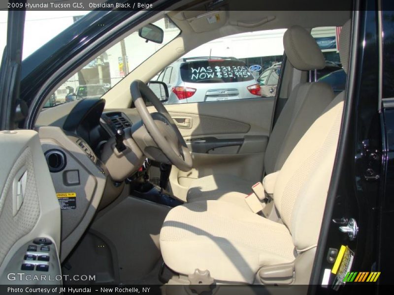 Obsidian Black / Beige 2009 Hyundai Tucson GLS