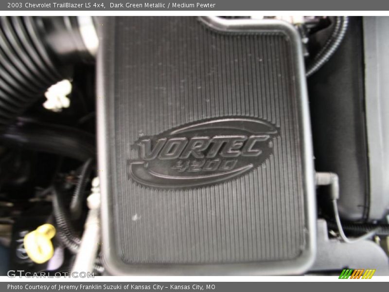 Dark Green Metallic / Medium Pewter 2003 Chevrolet TrailBlazer LS 4x4