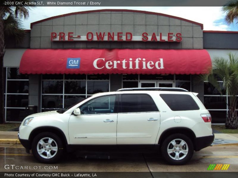 White Diamond Tricoat / Ebony 2008 GMC Acadia SLT