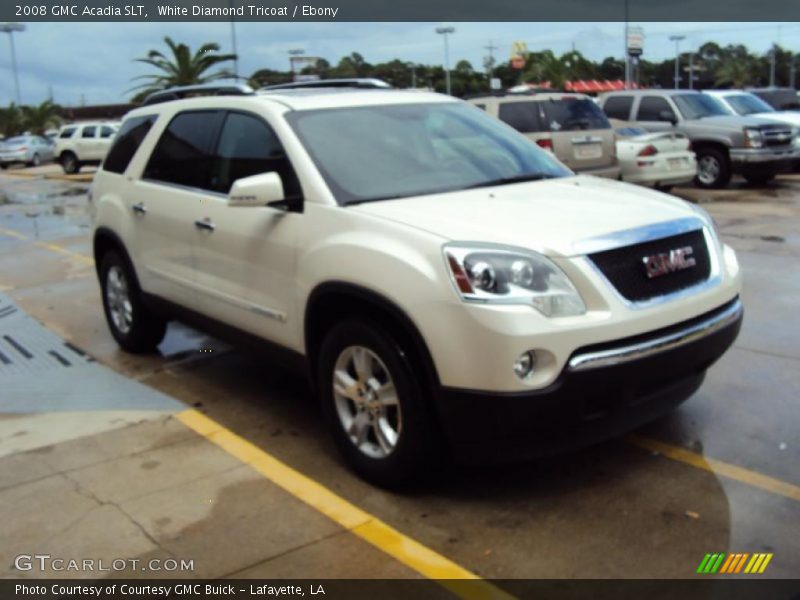 White Diamond Tricoat / Ebony 2008 GMC Acadia SLT