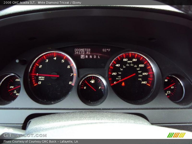 White Diamond Tricoat / Ebony 2008 GMC Acadia SLT