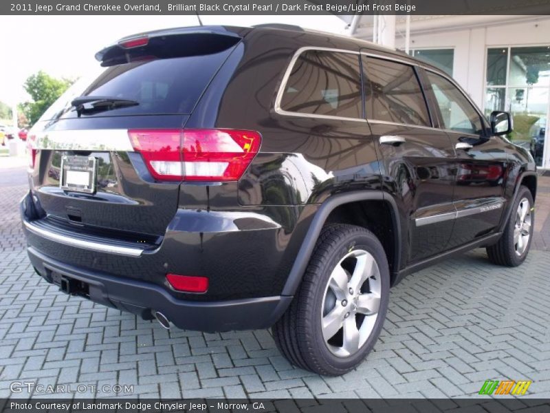 Brilliant Black Crystal Pearl / Dark Frost Beige/Light Frost Beige 2011 Jeep Grand Cherokee Overland