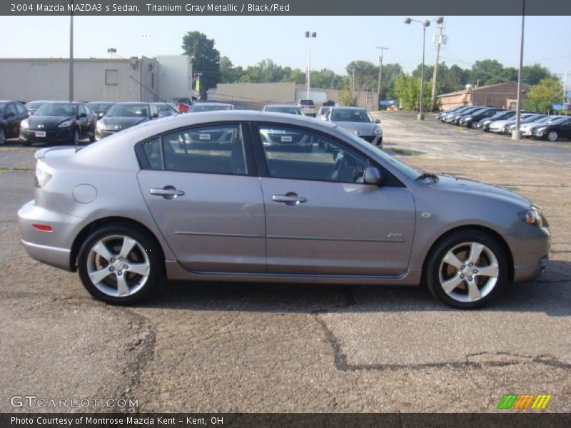 Titanium Gray Metallic / Black/Red 2004 Mazda MAZDA3 s Sedan