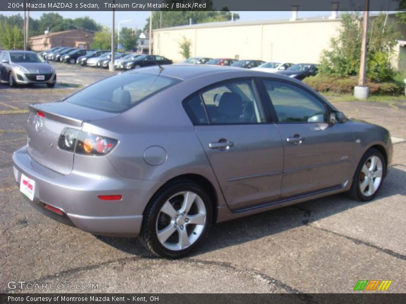 Titanium Gray Metallic / Black/Red 2004 Mazda MAZDA3 s Sedan
