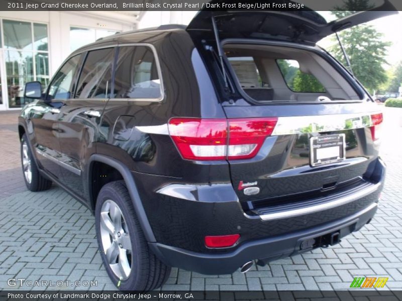 Brilliant Black Crystal Pearl / Dark Frost Beige/Light Frost Beige 2011 Jeep Grand Cherokee Overland