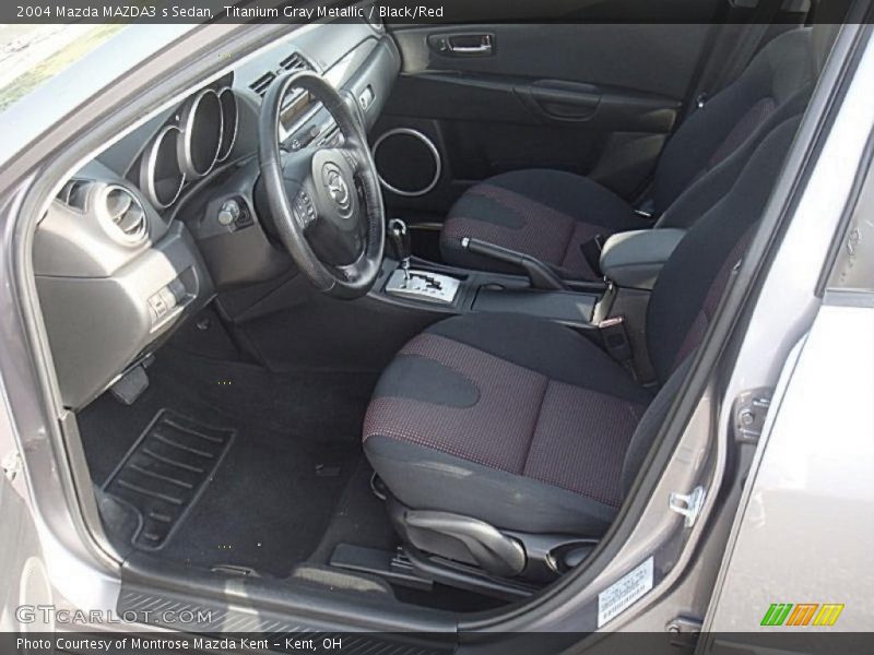Titanium Gray Metallic / Black/Red 2004 Mazda MAZDA3 s Sedan