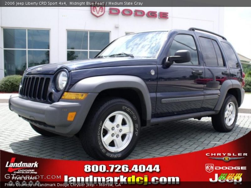 Midnight Blue Pearl / Medium Slate Gray 2006 Jeep Liberty CRD Sport 4x4