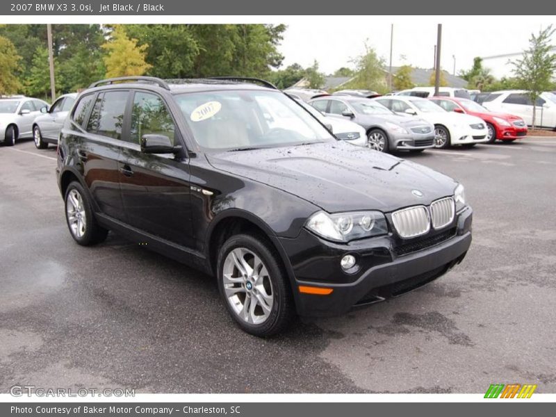Jet Black / Black 2007 BMW X3 3.0si