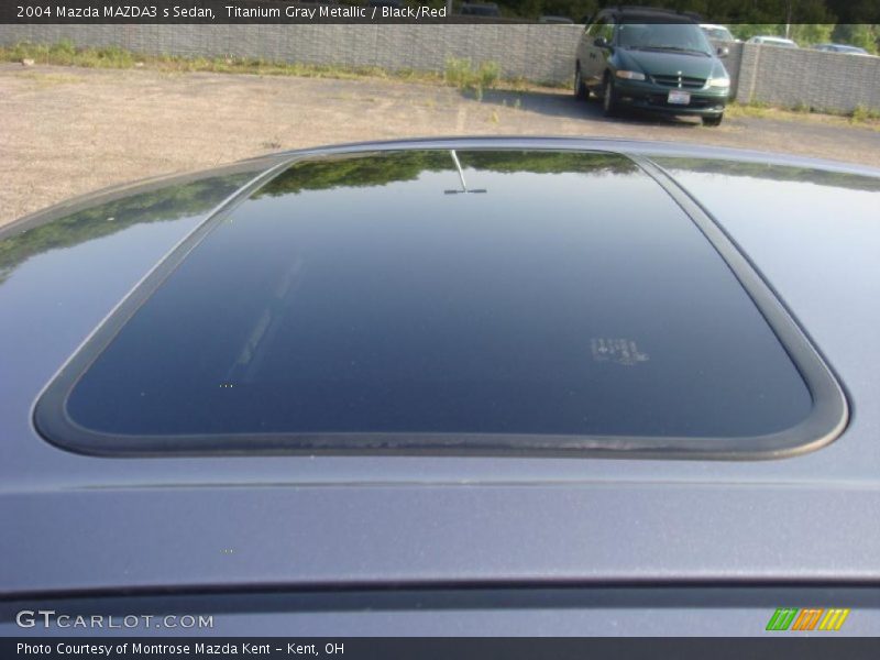 Titanium Gray Metallic / Black/Red 2004 Mazda MAZDA3 s Sedan