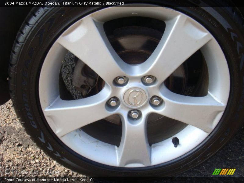 Titanium Gray Metallic / Black/Red 2004 Mazda MAZDA3 s Sedan