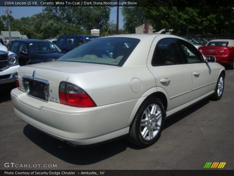 Ceramic White Tri-Coat / Dark Stone/Medium Light Stone 2004 Lincoln LS V8