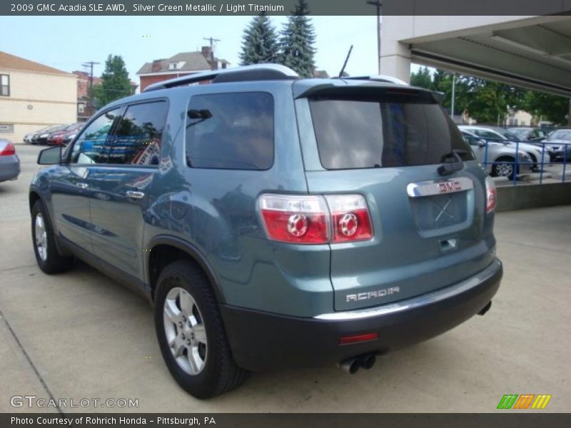 Silver Green Metallic / Light Titanium 2009 GMC Acadia SLE AWD