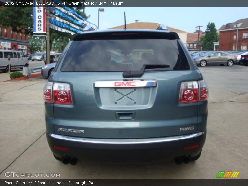 Silver Green Metallic / Light Titanium 2009 GMC Acadia SLE AWD