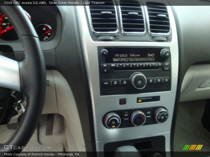 Silver Green Metallic / Light Titanium 2009 GMC Acadia SLE AWD
