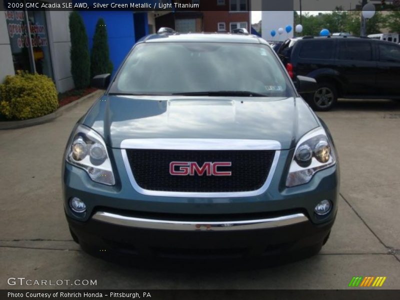 Silver Green Metallic / Light Titanium 2009 GMC Acadia SLE AWD