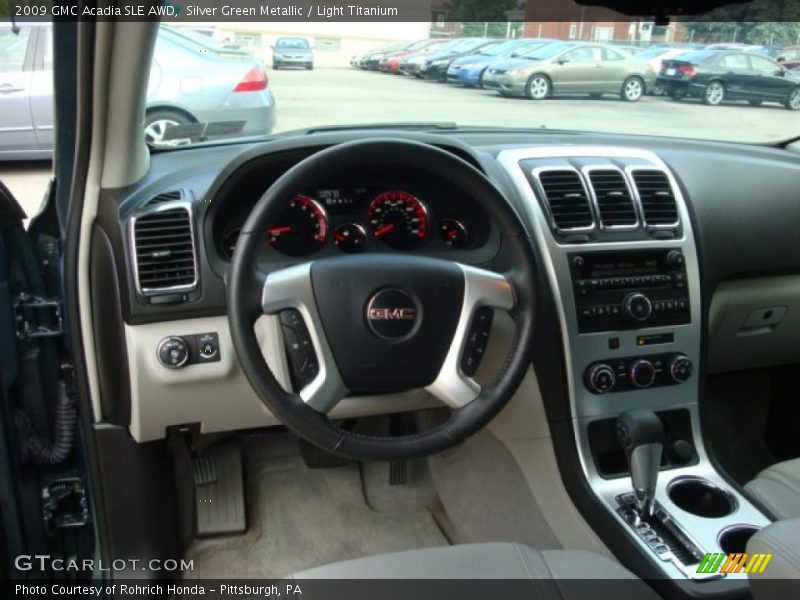 Silver Green Metallic / Light Titanium 2009 GMC Acadia SLE AWD