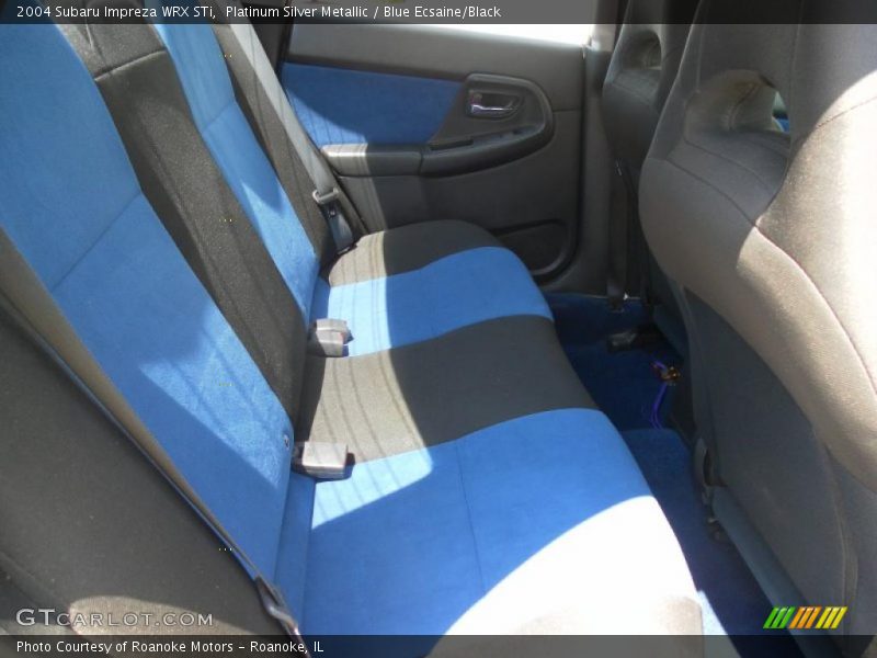 Platinum Silver Metallic / Blue Ecsaine/Black 2004 Subaru Impreza WRX STi