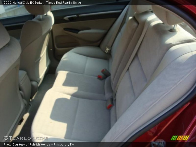 Tango Red Pearl / Beige 2009 Honda Civic EX Sedan
