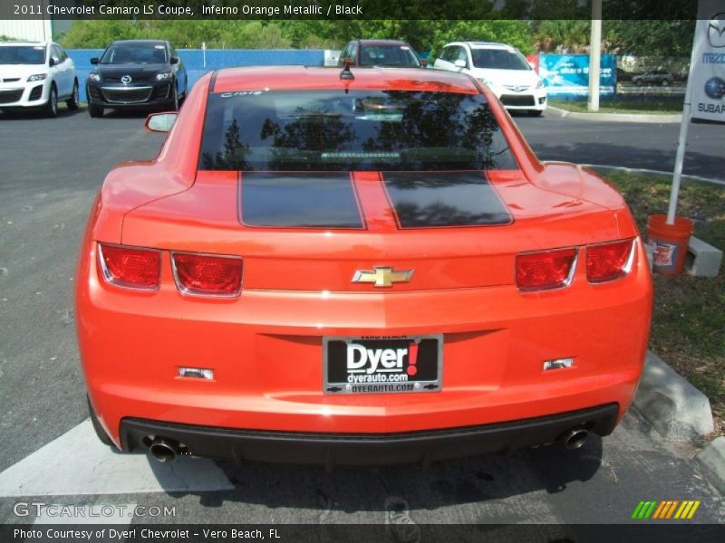 Inferno Orange Metallic / Black 2011 Chevrolet Camaro LS Coupe