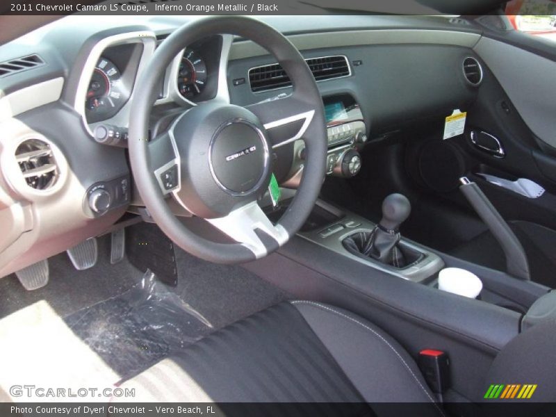 Inferno Orange Metallic / Black 2011 Chevrolet Camaro LS Coupe