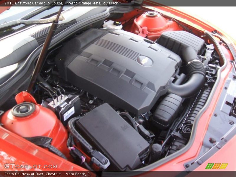 Inferno Orange Metallic / Black 2011 Chevrolet Camaro LS Coupe