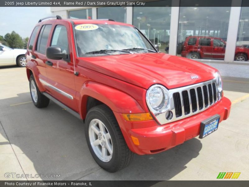 Flame Red / Dark Slate Gray/Light Slate Gray 2005 Jeep Liberty Limited 4x4