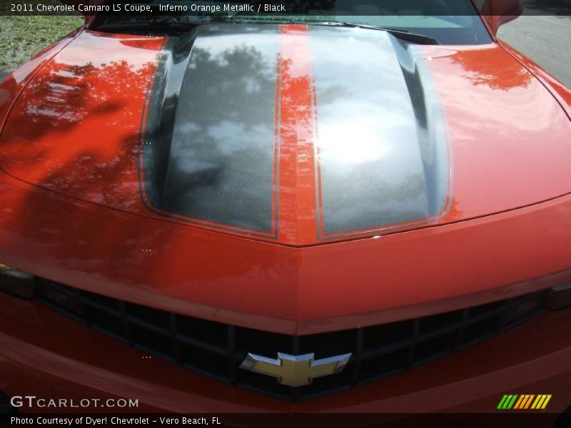 Inferno Orange Metallic / Black 2011 Chevrolet Camaro LS Coupe