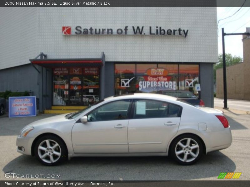 Liquid Silver Metallic / Black 2006 Nissan Maxima 3.5 SE