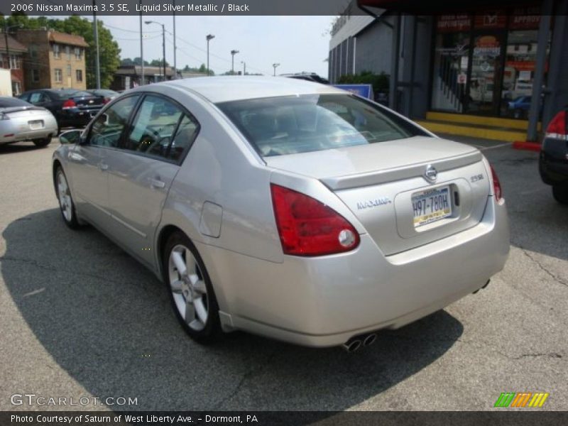 Liquid Silver Metallic / Black 2006 Nissan Maxima 3.5 SE