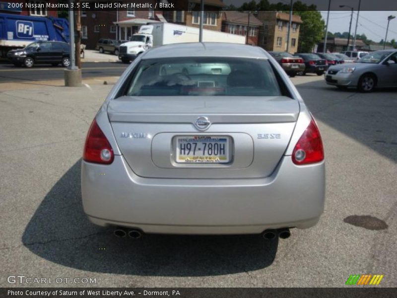 Liquid Silver Metallic / Black 2006 Nissan Maxima 3.5 SE