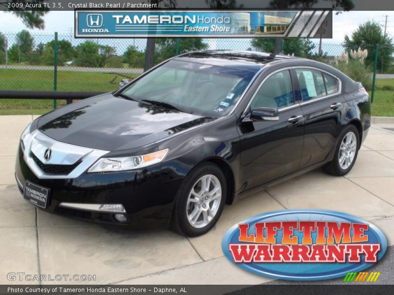 Crystal Black Pearl / Parchment 2009 Acura TL 3.5