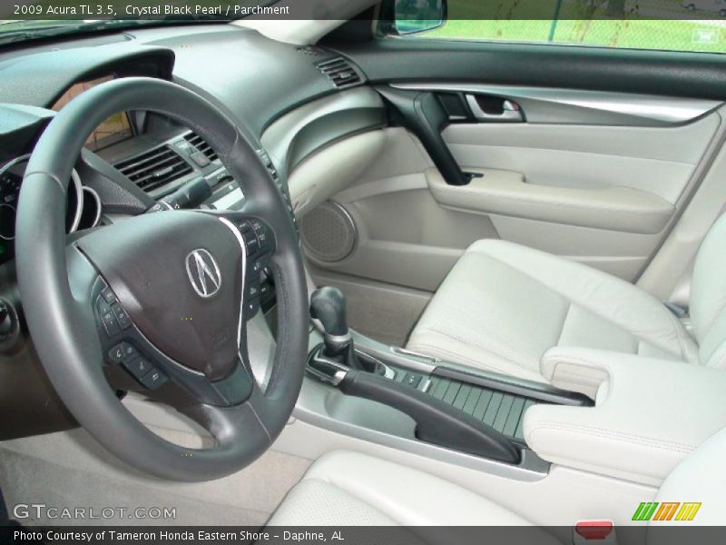 Crystal Black Pearl / Parchment 2009 Acura TL 3.5