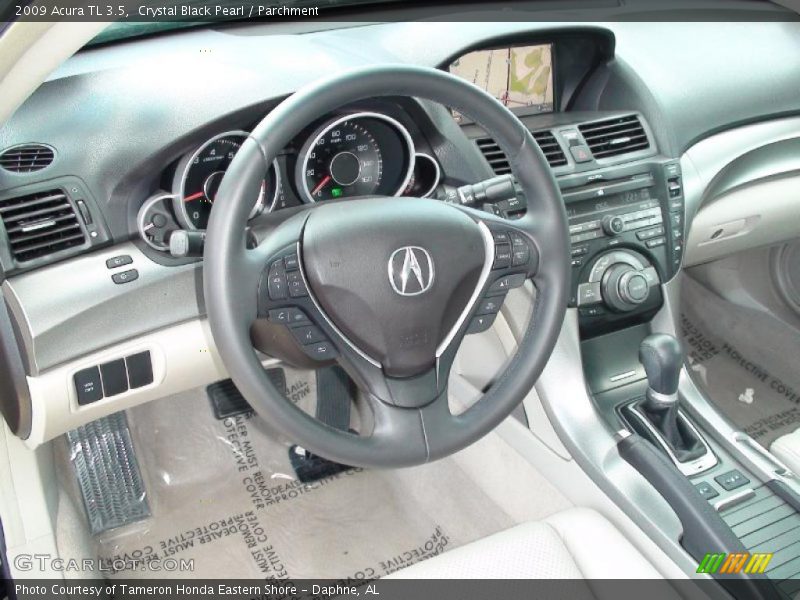 Crystal Black Pearl / Parchment 2009 Acura TL 3.5