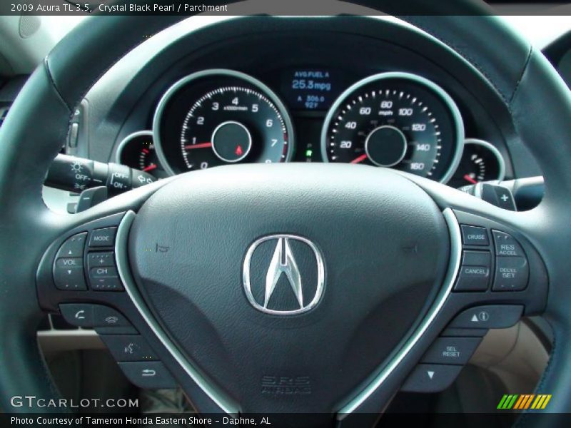 Crystal Black Pearl / Parchment 2009 Acura TL 3.5