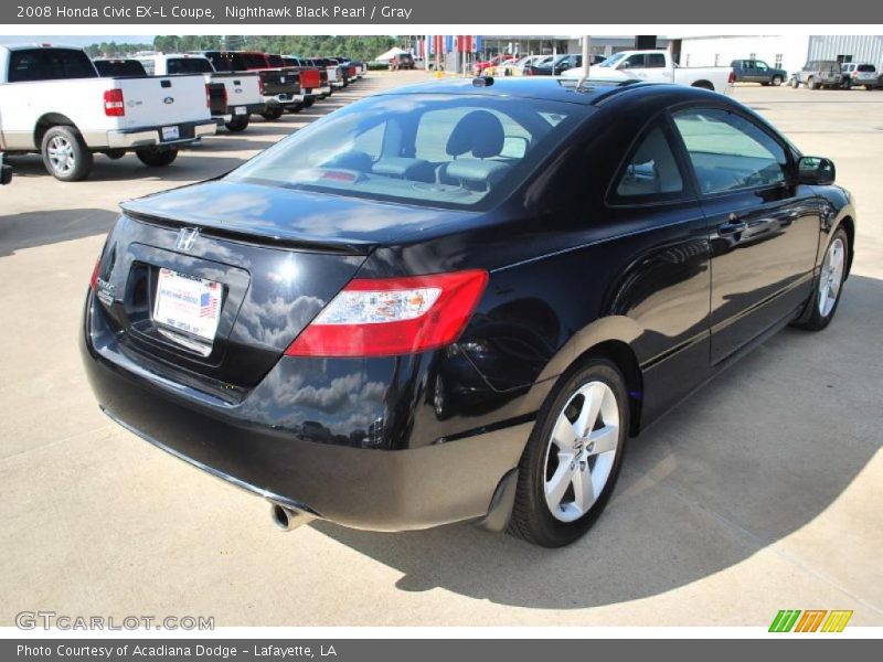 Nighthawk Black Pearl / Gray 2008 Honda Civic EX-L Coupe