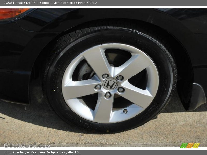 Nighthawk Black Pearl / Gray 2008 Honda Civic EX-L Coupe