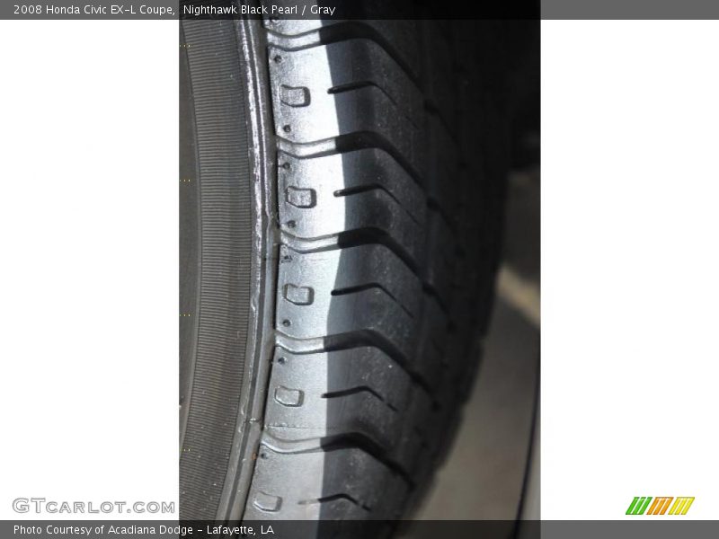 Nighthawk Black Pearl / Gray 2008 Honda Civic EX-L Coupe