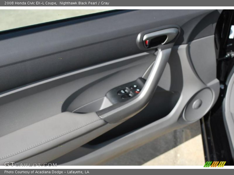 Nighthawk Black Pearl / Gray 2008 Honda Civic EX-L Coupe