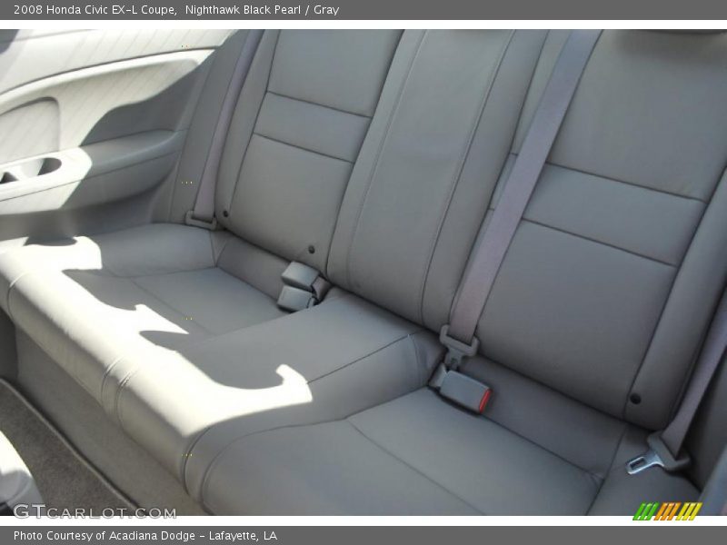 Nighthawk Black Pearl / Gray 2008 Honda Civic EX-L Coupe