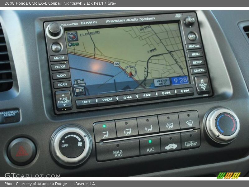 Nighthawk Black Pearl / Gray 2008 Honda Civic EX-L Coupe