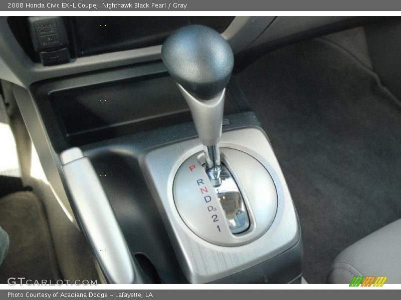 Nighthawk Black Pearl / Gray 2008 Honda Civic EX-L Coupe